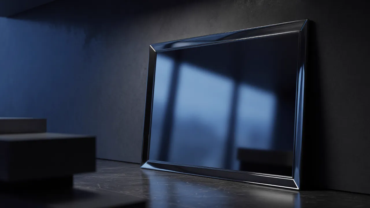 Fachgerecht gerahmtes Bild hinter Glas
